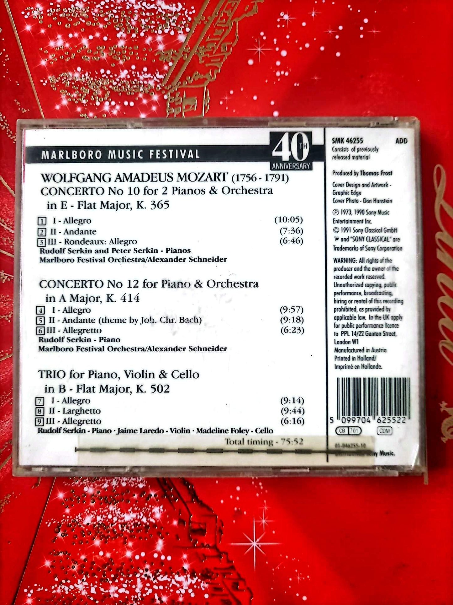 Mozart – Concertos pour piano K.365 & K.414 – Rudolf & Peter Serkin – CD Classique
