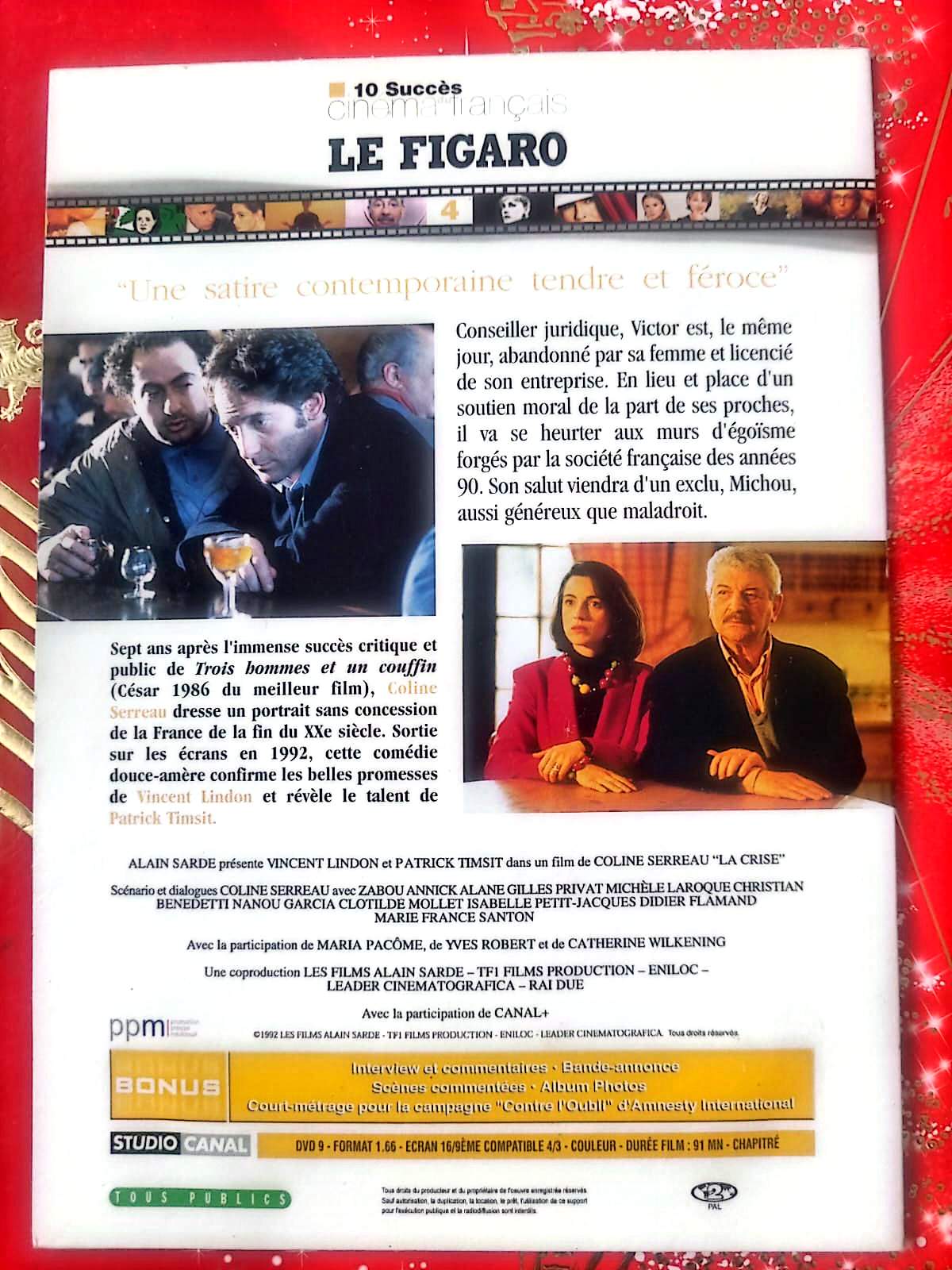 La Crise – Coline Serreau – Vincent Lindon, Patrick Timsit – DVD Comédie Française