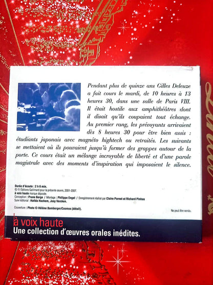 Gilles Deleuze – Spinoza : immortalité et éternité – Double CD à voix haute
