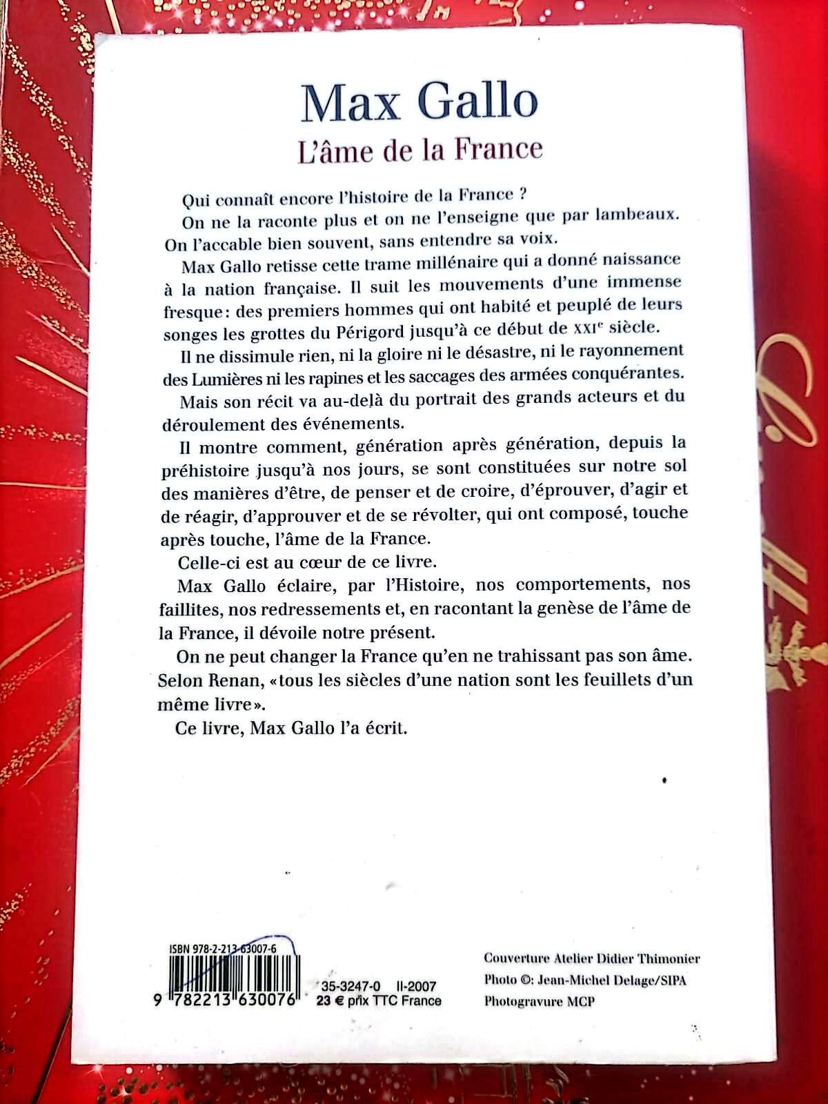 L’âme de la France – Max Gallo – Histoire de la Nation – Fayard