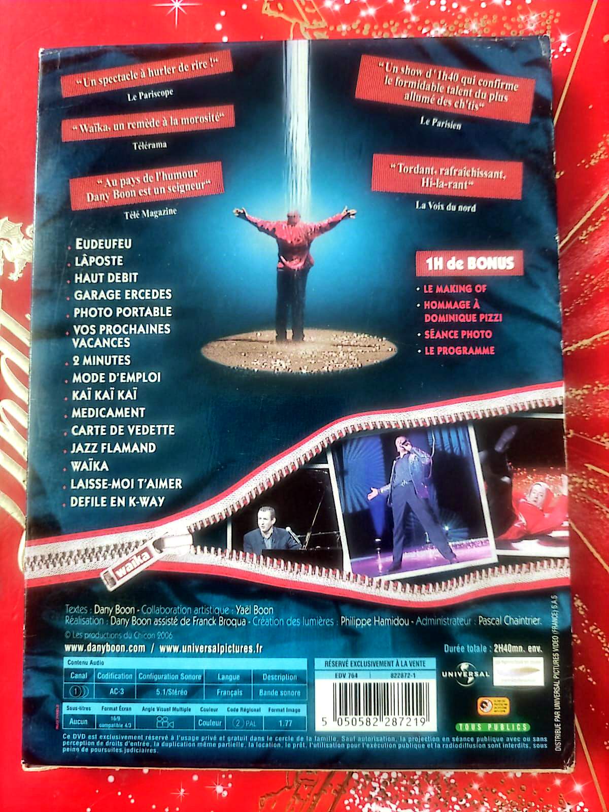 Dany Boon – Waïka à l’Olympia – DVD Spectacle Humour – 2 DVD