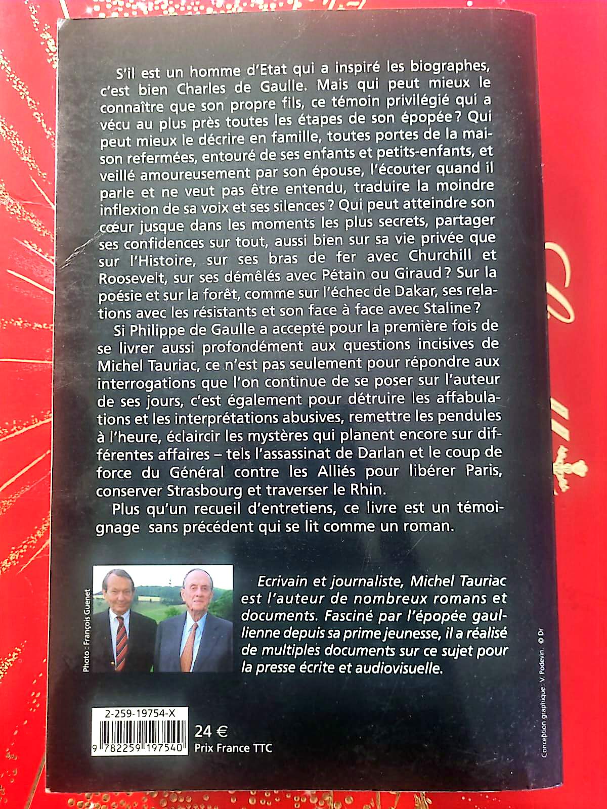 Livre De Gaulle mon père – Philippe de Gaulle – Entretiens avec Michel Tauriac