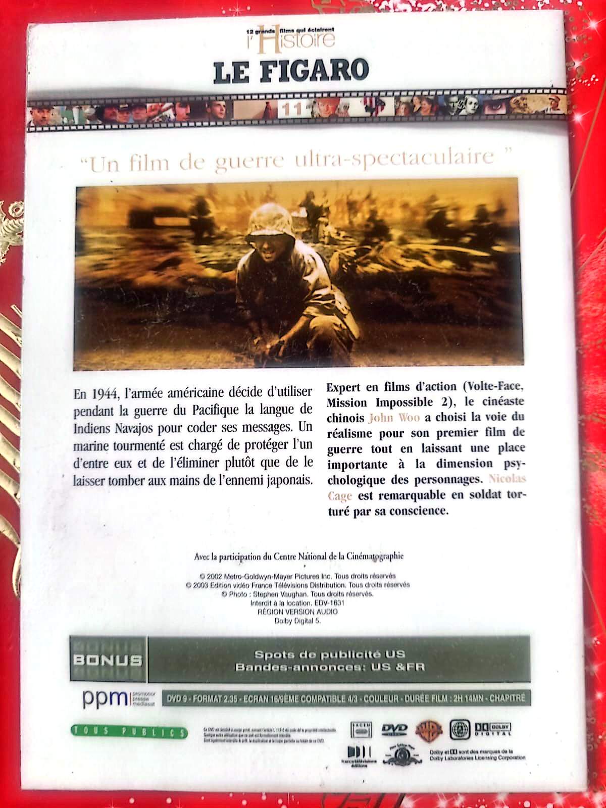 Windtalkers – Les Messagers du Vent – Nicolas Cage – Film de Guerre – DVD – Le Figaro