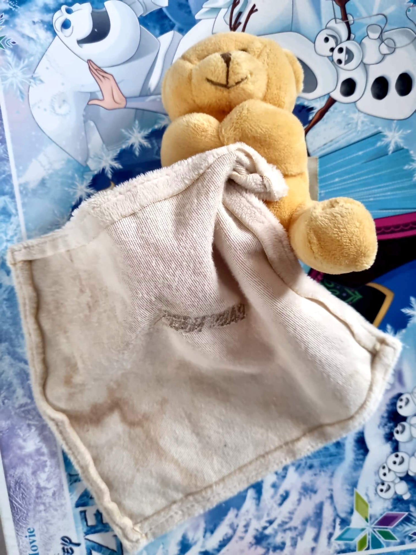 Doudou Bébé Ours Jaune – Baby Nat – Peluche