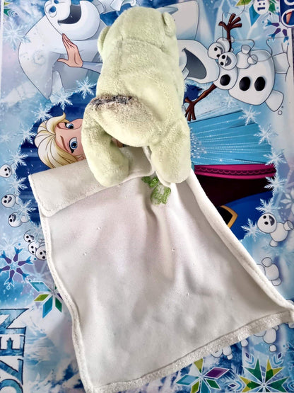 Doudou Bébé Ours Vert – Baby Nat – Peluche Douce