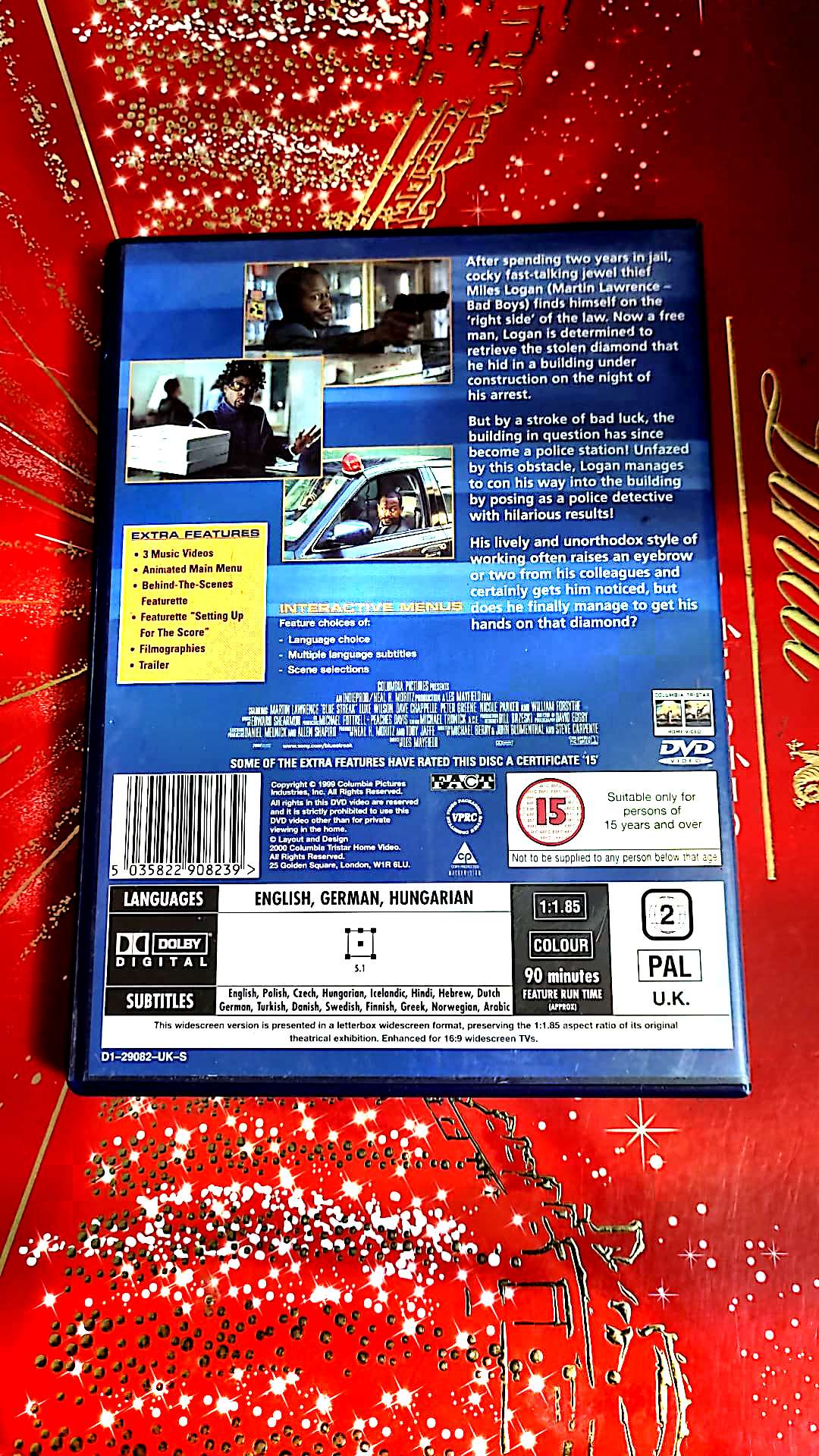 dvd martin lawrence blue streak the bad boy is back