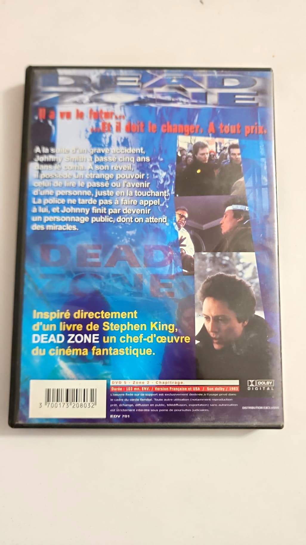Dead Zone – Christopher Walken – DVD Zone 2 – David Cronenberg – Stephen King