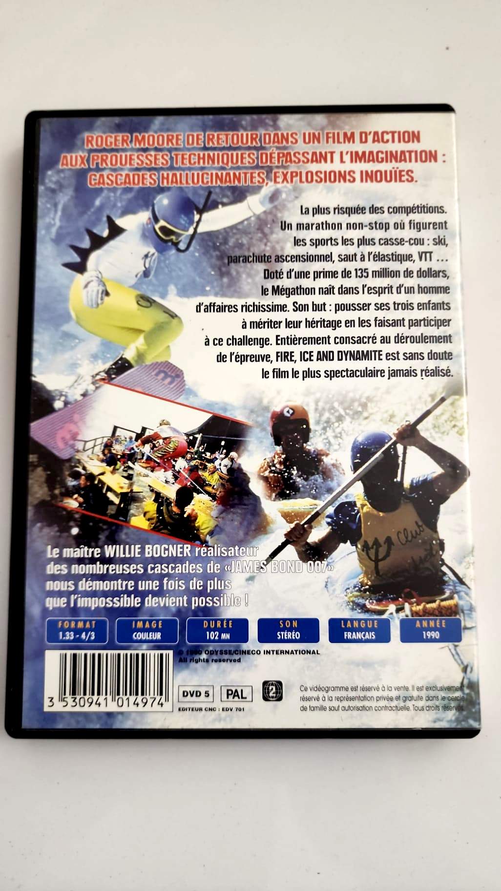 Fire & Ice Dynamite – Roger Moore – DVD Zone 2 – Action Sports Extrêmes