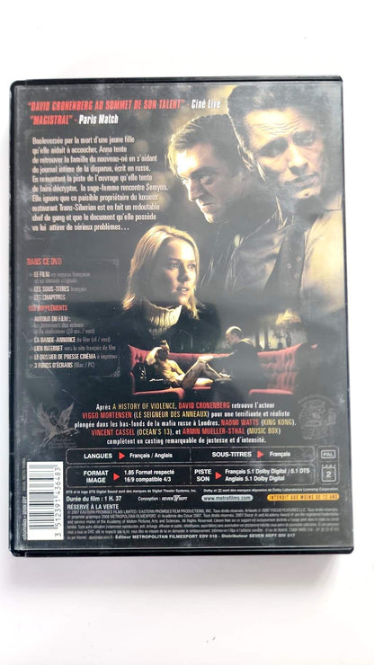 Les Promesses de l'Ombre — DVD — Viggo Mortensen, Naomi Watts, Vincent Cassel — David Cronenberg | Metropolitan