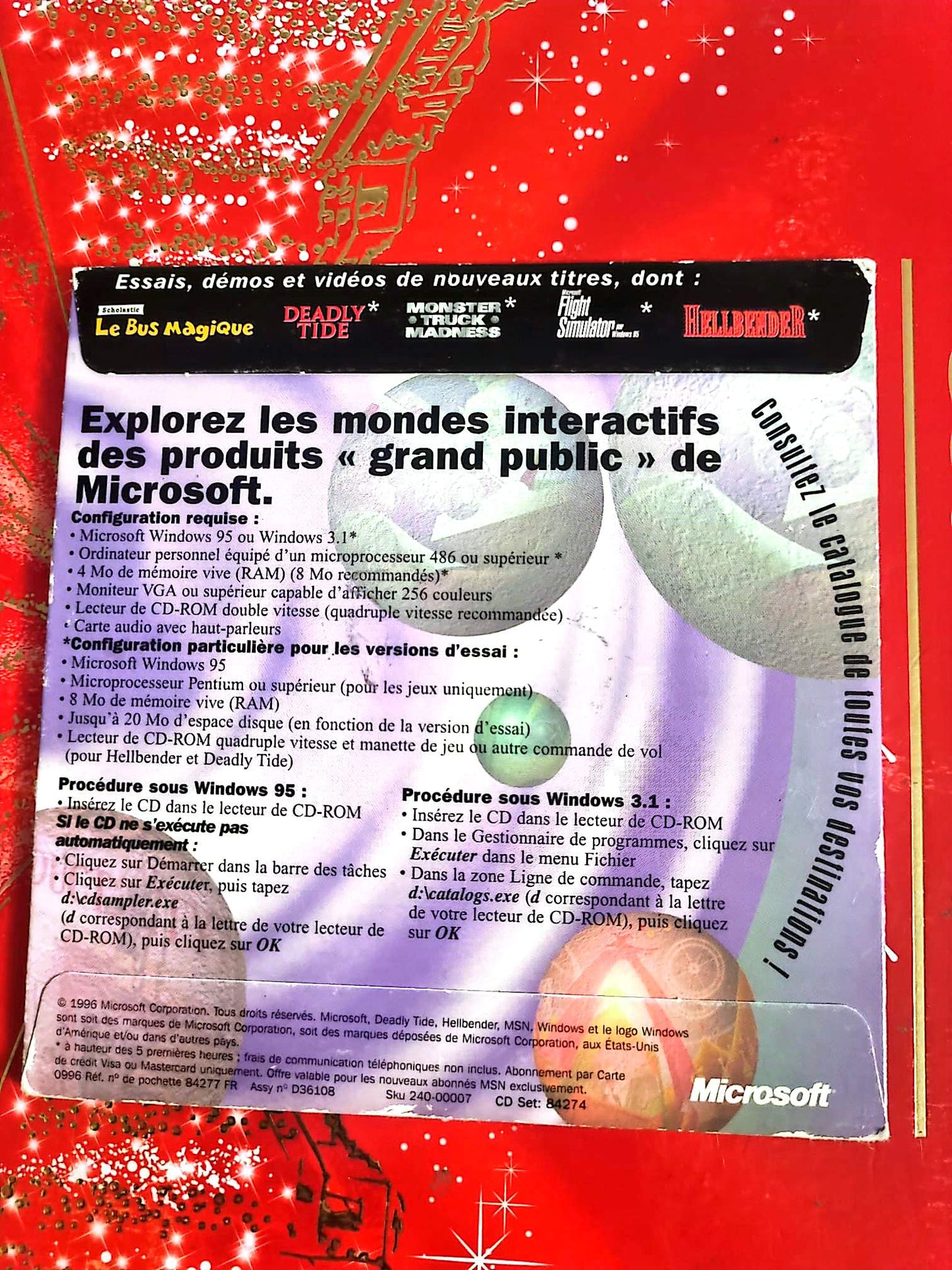 Microsoft – CD Sampler Interactif – Démos Jeux & Multimédia – PC Windows