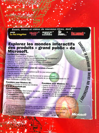 Microsoft – CD Sampler Interactif – Démos Jeux & Multimédia – PC Windows
