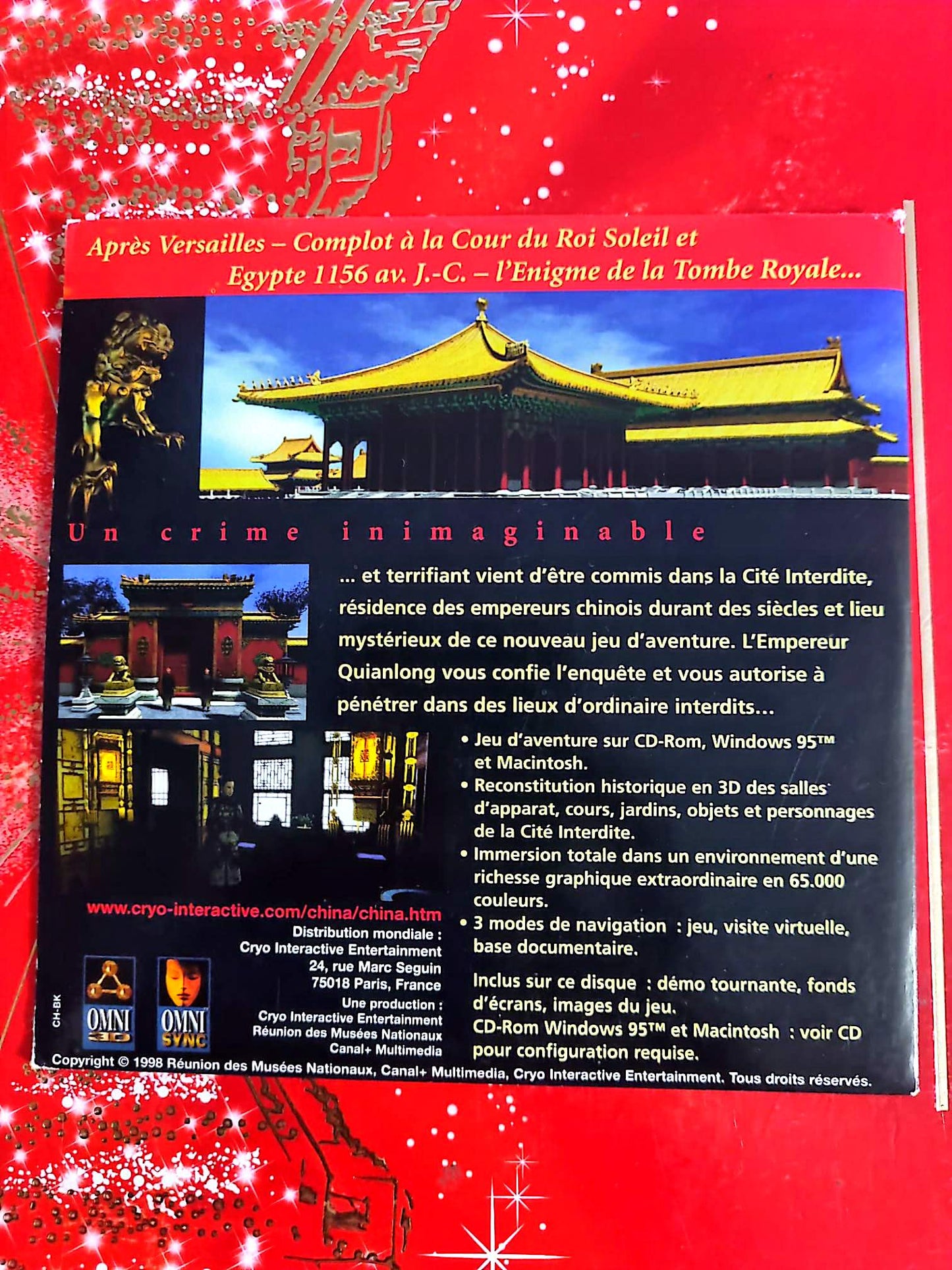 Chine – Crimes dans la Cité Interdite – Jeu d’Aventure Historique – PC CD-ROM