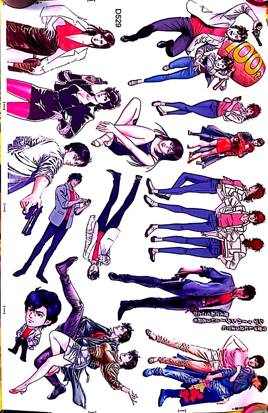 Sticker Mural Nicky Larson – City Hunter – Manga Japonais – 60 x 90 cm