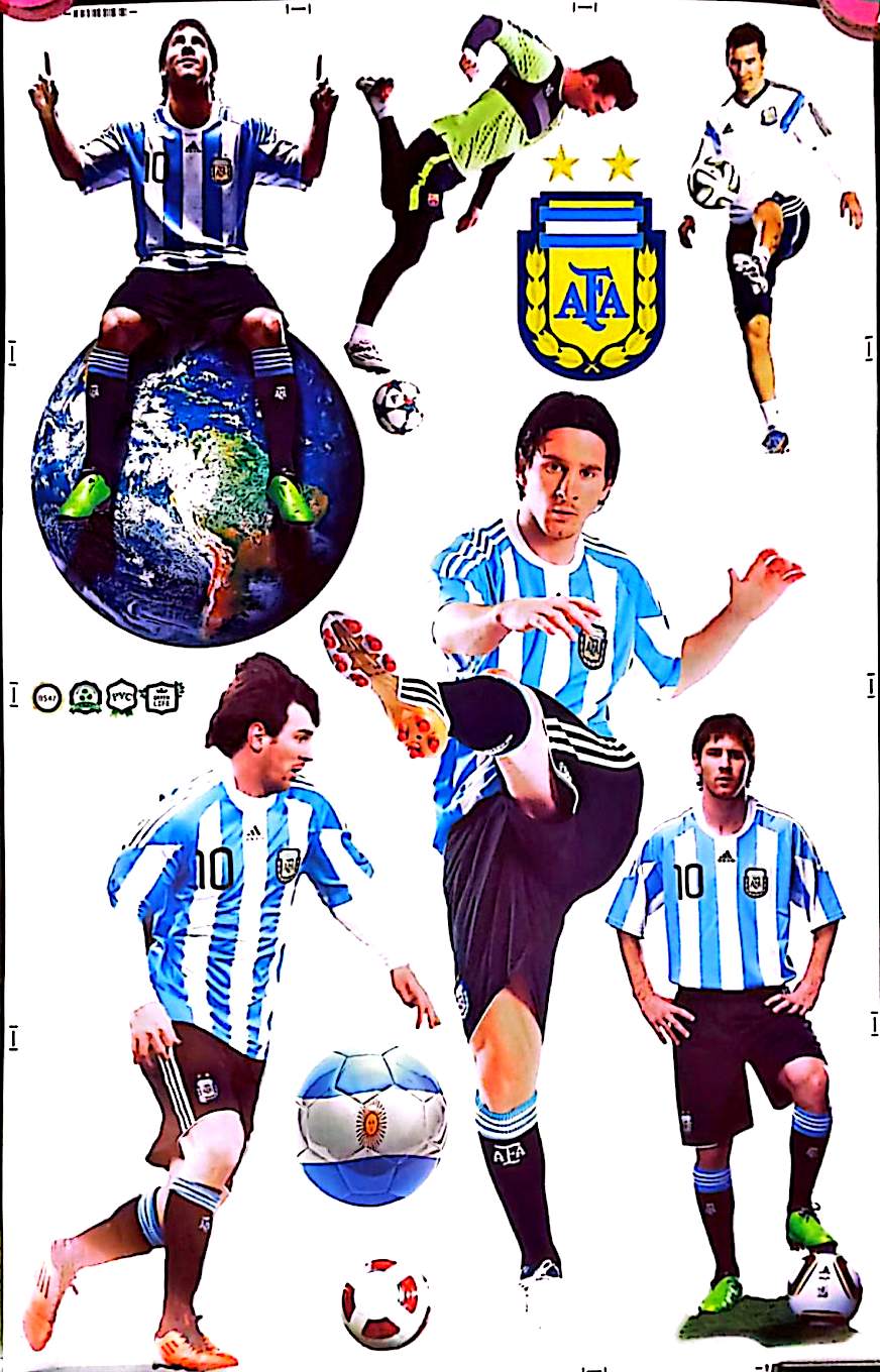 Sticker Mural Lionel Messi – Football Argentine – Grand Format 60 x 90 cm
