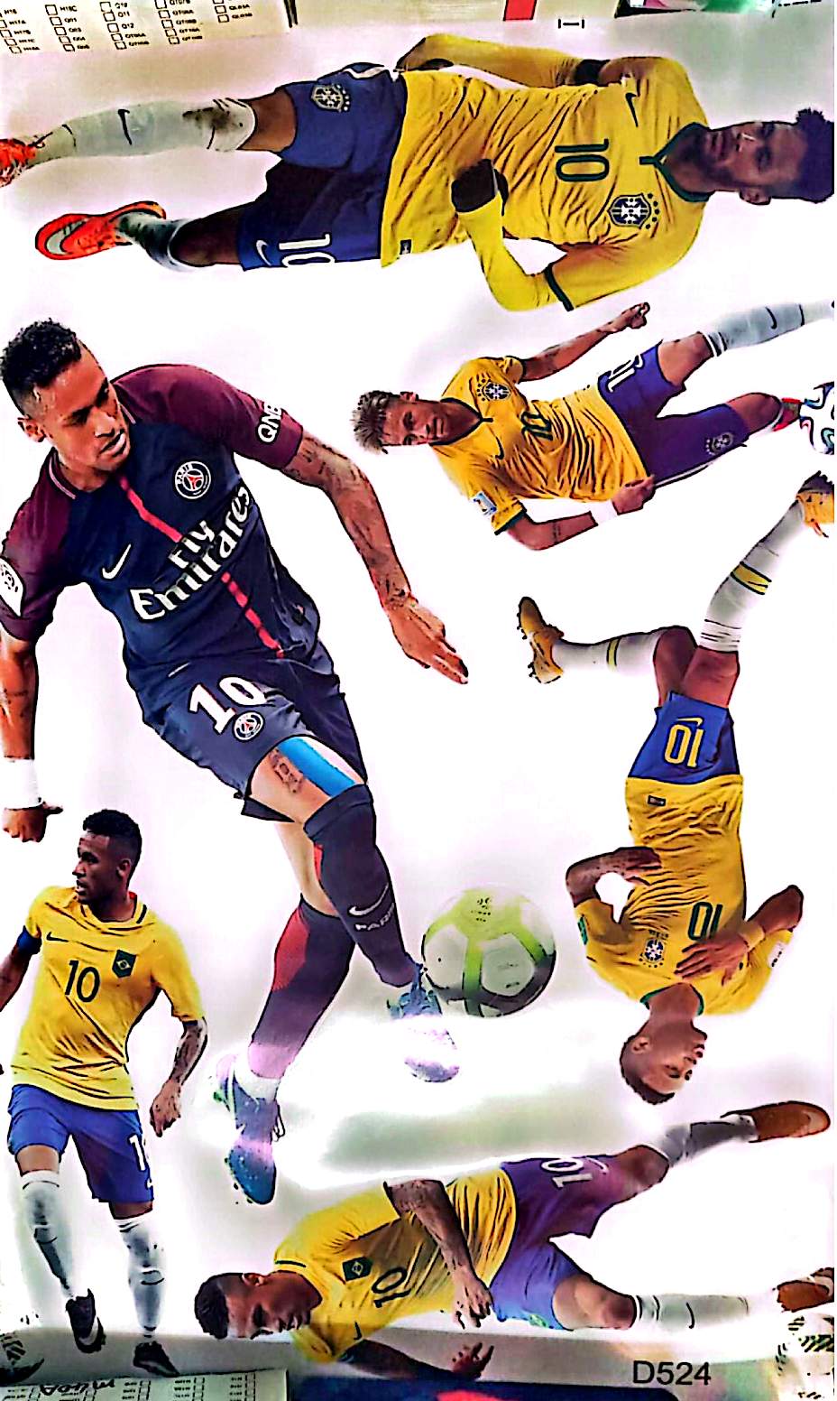 Sticker Mural Neymar – Football Brésil / PSG – Grand Format 60 x 90 cm