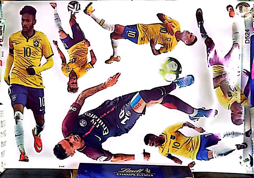 Sticker Mural Neymar – Football Brésil / PSG – Grand Format 60 x 90 cm