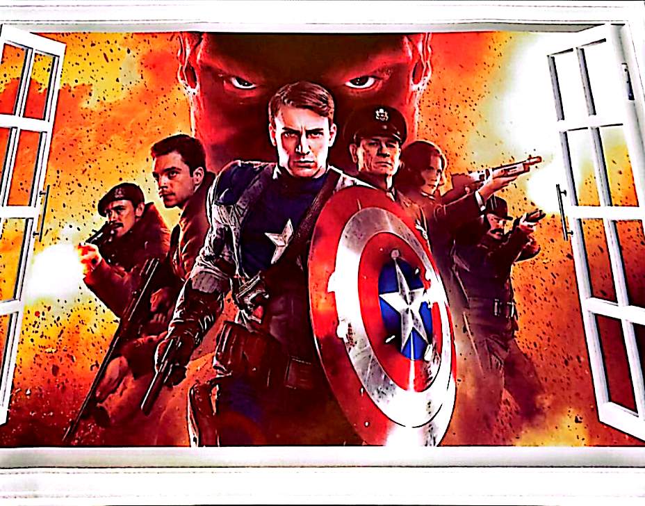 Sticker Mural Captain America – Marvel Avengers – Grand Format 60 x 90 cm