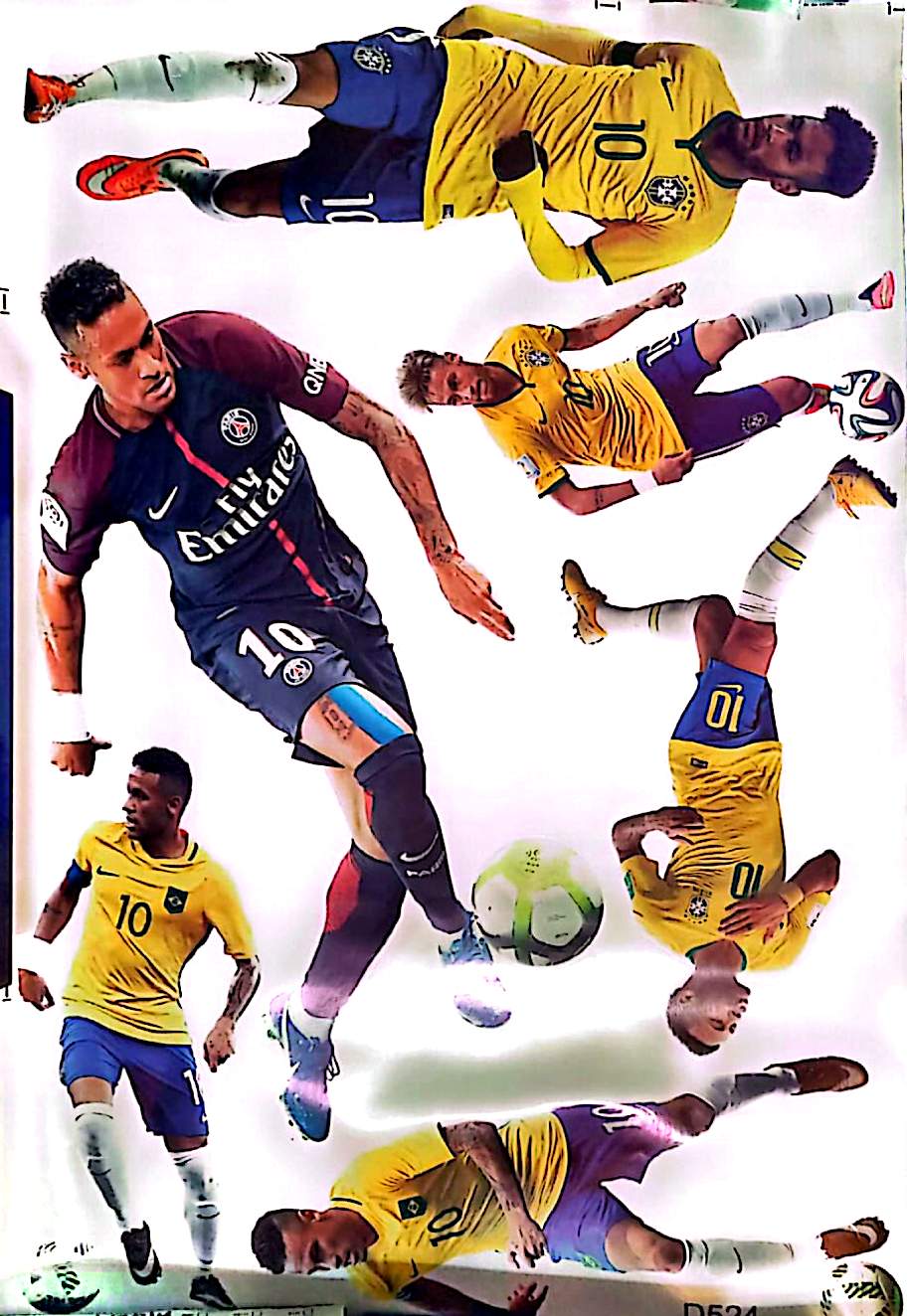 Sticker Mural Neymar – Football Brésil / PSG – Grand Format 60 x 90 cm