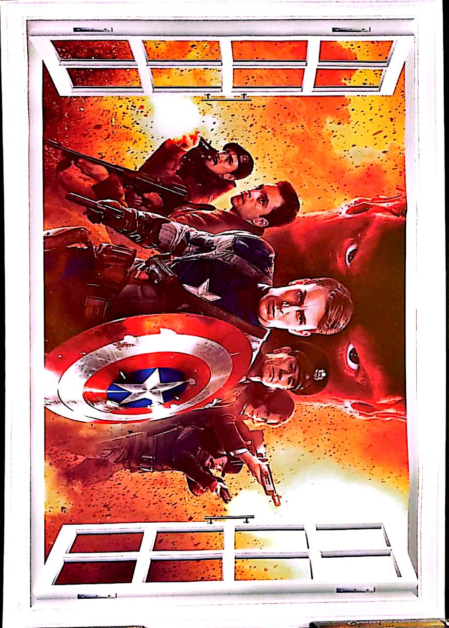 Sticker Mural Captain America – Marvel Avengers – Grand Format 60 x 90 cm