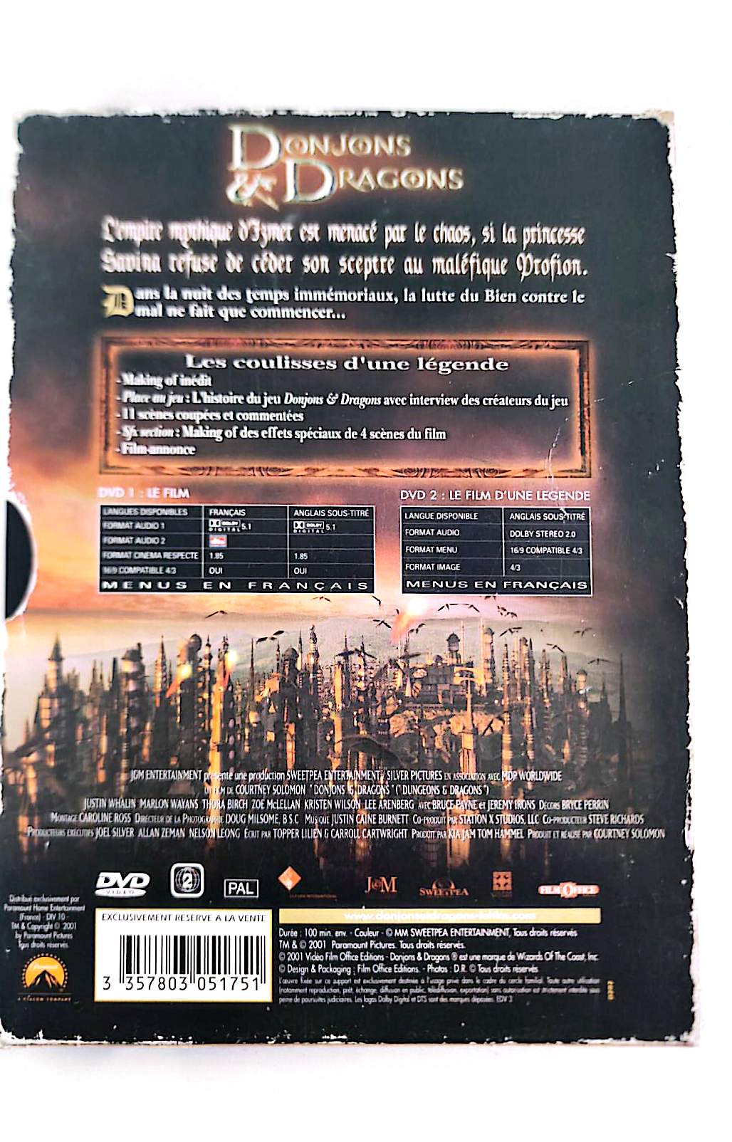 Donjons & Dragons – Édition Collector 2 DVD | Jeremy Irons, Marlon Wayans | Fantastique | Occasion Bon État