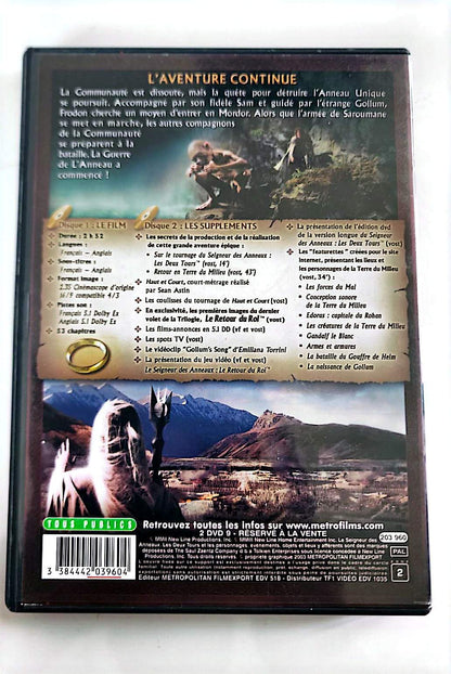 Le Seigneur des Anneaux : Les Deux Tours – Édition Prestige 2 DVD Version Longue | Peter Jackson | Warner | Occasion Bon État