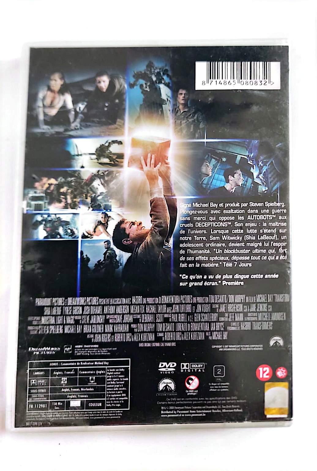 Transformers – DVD | Shia LaBeouf, Megan Fox | Michael Bay | Paramount | VF | Occasion Bon État