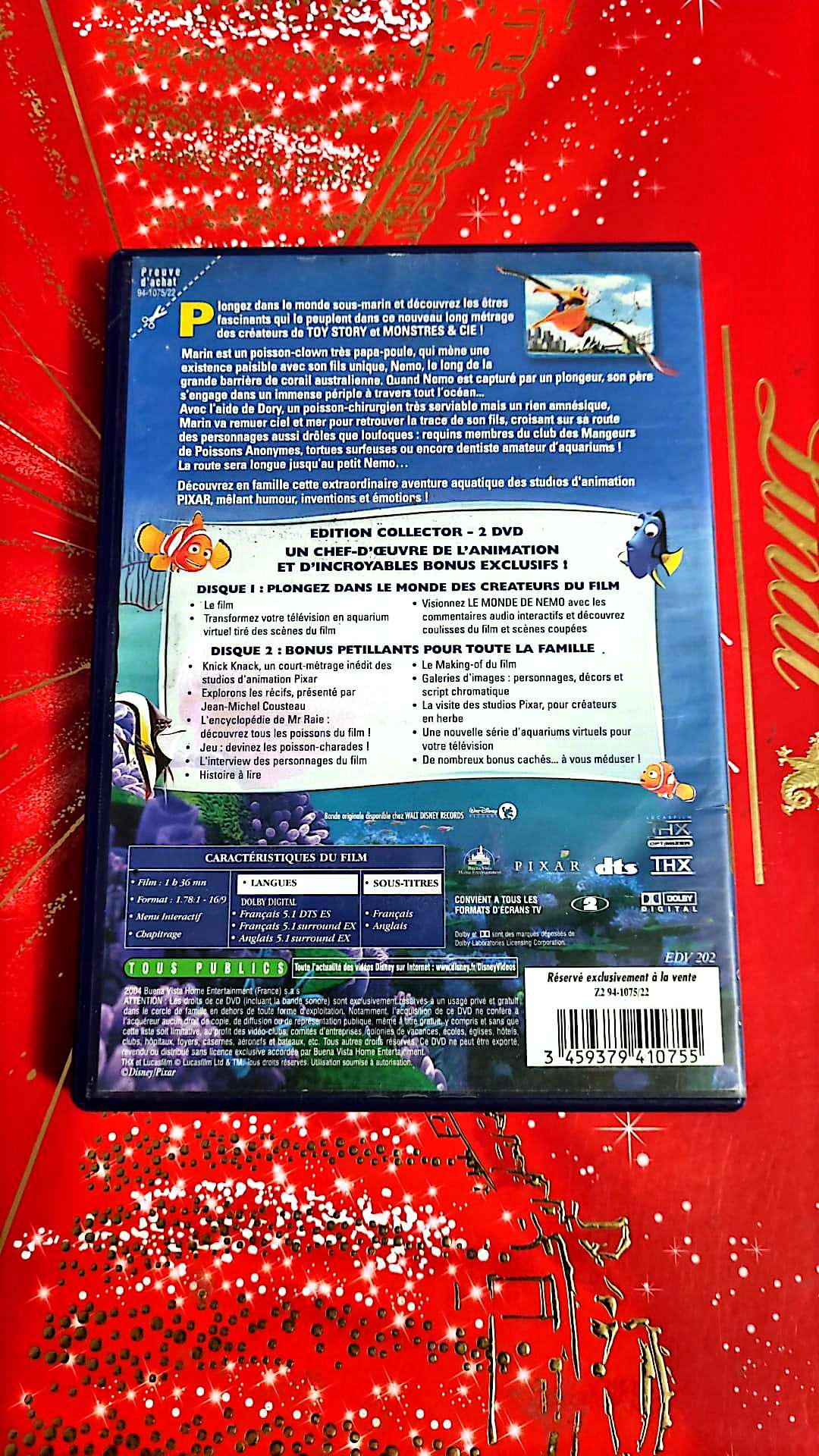 DVD : le monde de nemo en