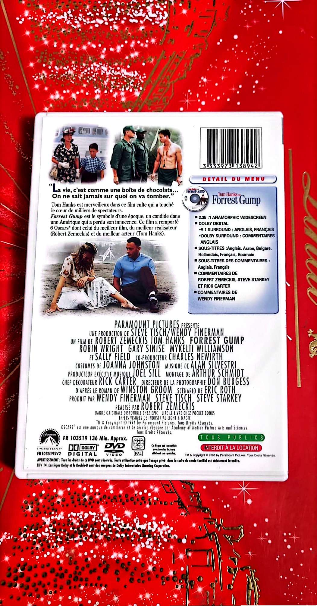 DVD : tom hanks est forrest gump