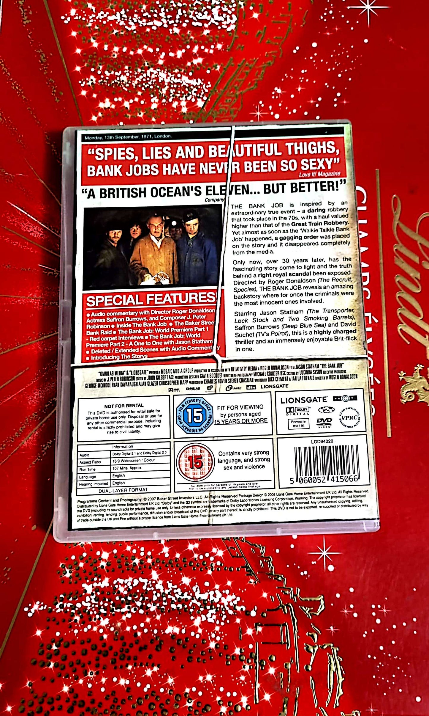 dvd jason statham the bank job royal scandal of the century