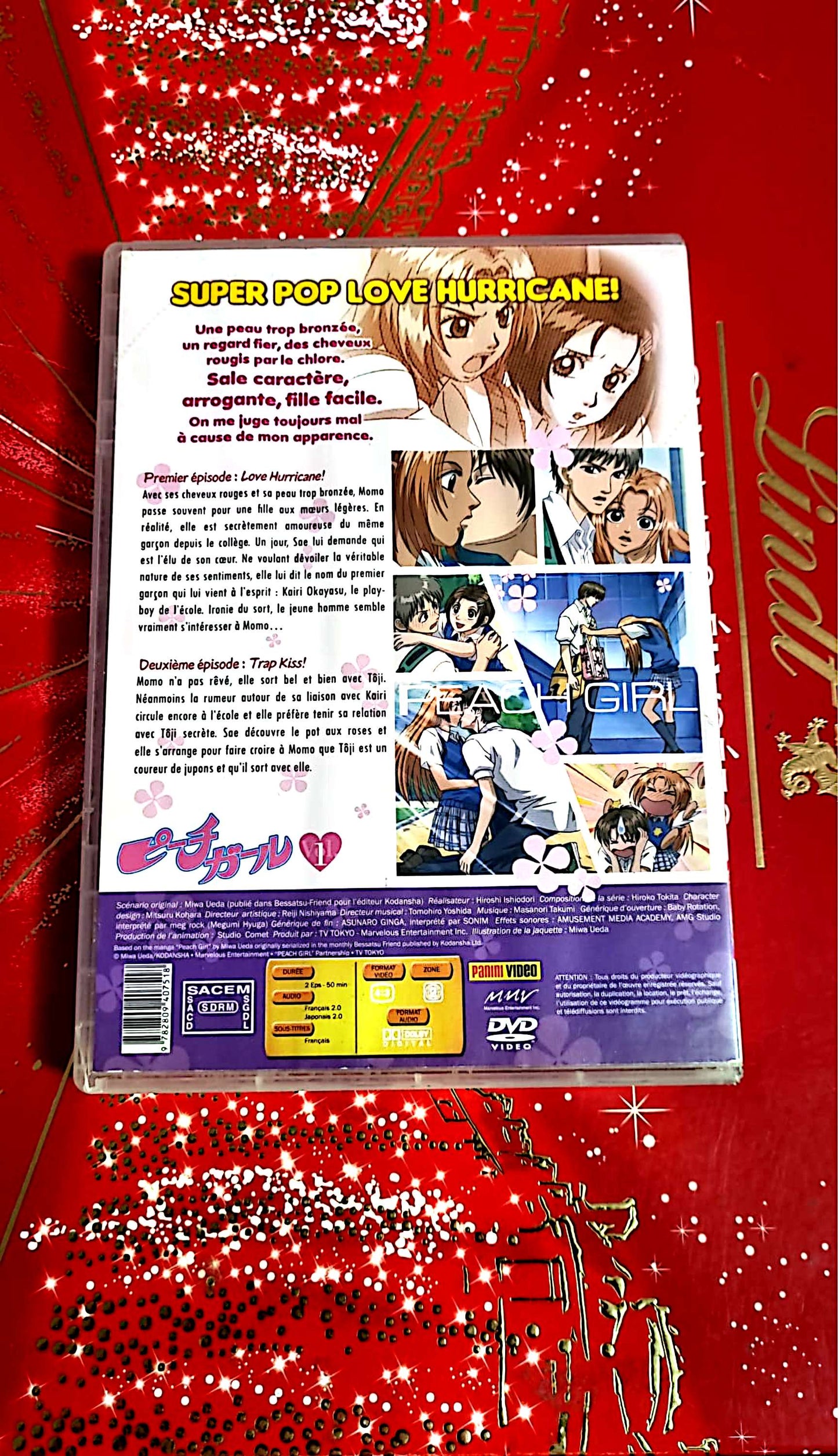 DVD : Peach Girl Vol.1 – DVD Anime – Épisodes 1 et 2 – Audio et Japonais – Sous-titres