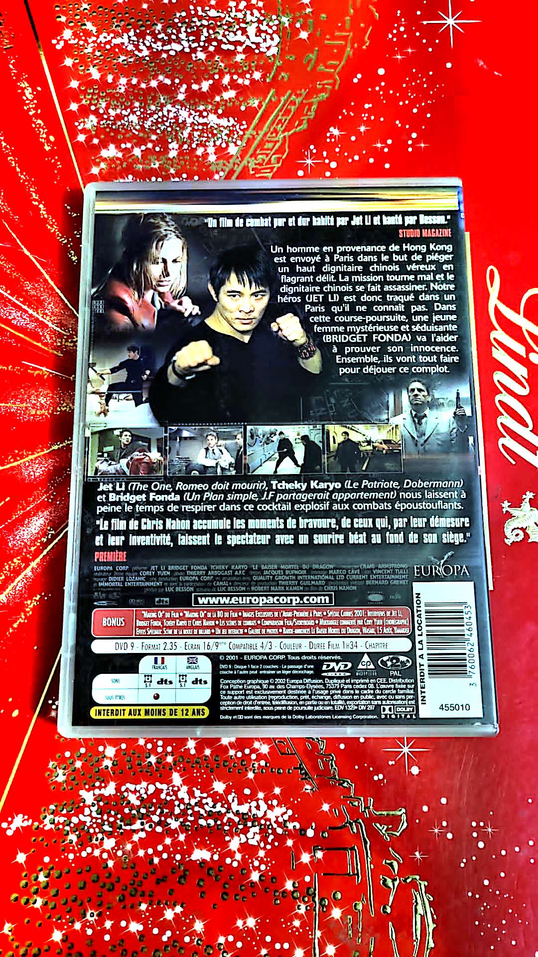 dvd jetli le baiser mortel du dragon
