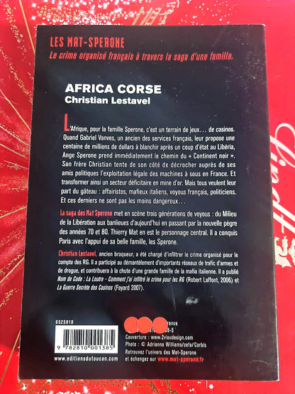 Livre Roman Noir – Christian Lestavel – Africa Corse – Les Mat-Sperone