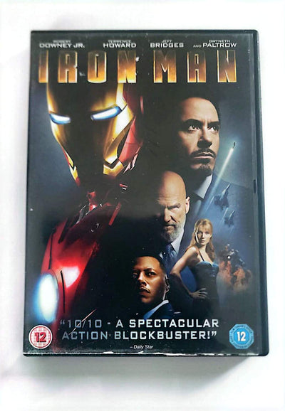 Iron Man — DVD — Robert Downey Jr., Terrence Howard, Jeff Bridges, Gwyneth Paltrow — Jon Favreau | Marvel | Edición Reino Unido