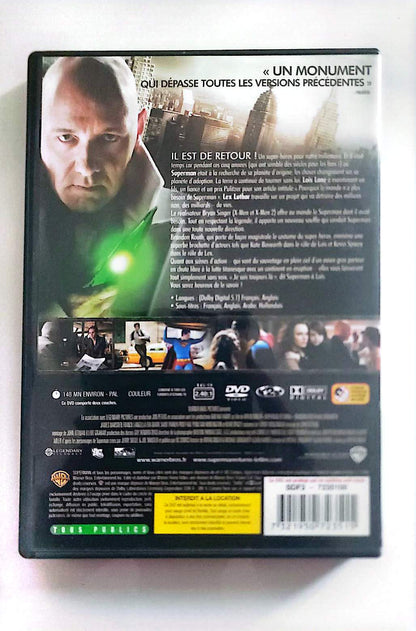 Superman Returns – DVD | Brandon Routh, Kevin Spacey | Bryan Singer | Warner Bros | DC Comics | French Language | Pre-owned, Good Condition