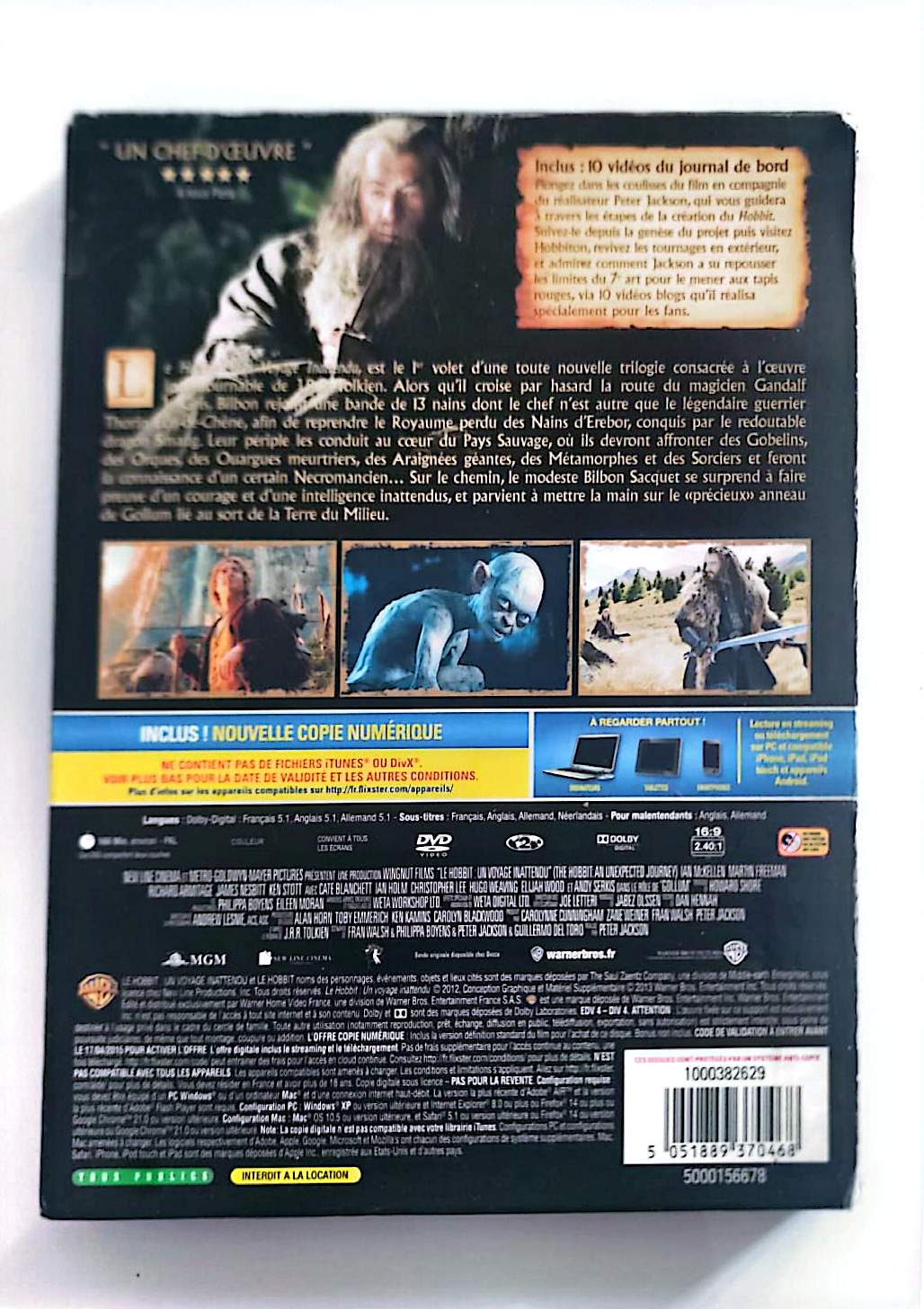 Le Hobbit : Un Voyage Inattendu – Édition Collector 2 DVD | Peter Jackson | Warner Bros | VF | Occasion Bon État