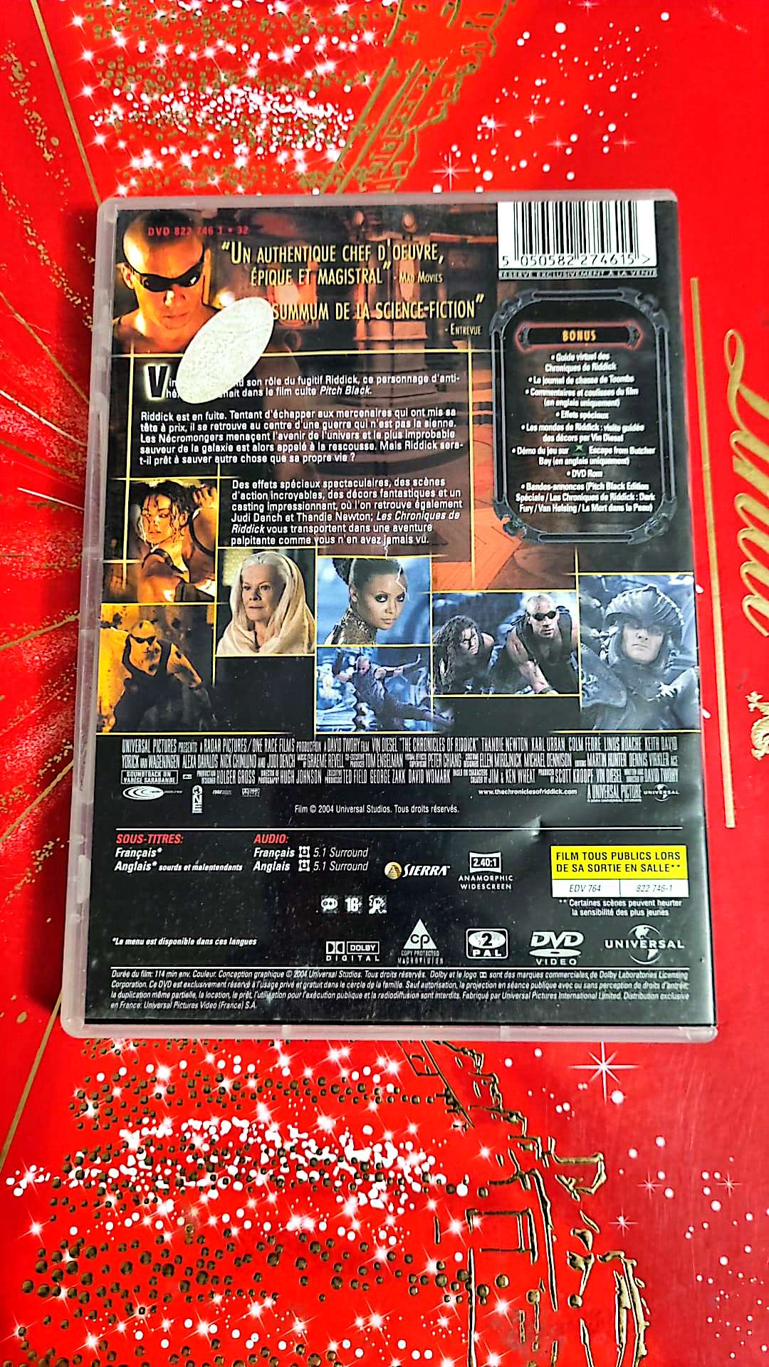 DVD : les chroniques de riddick vin diesel en