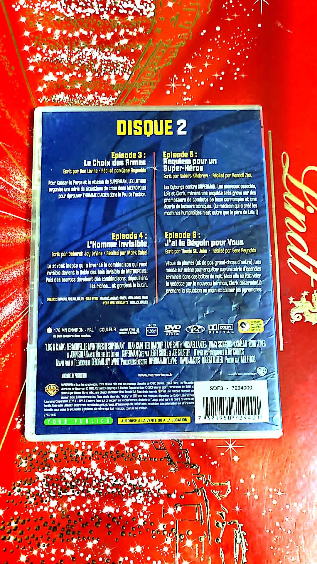 dvd lois & clark les nouvelles aventures de superman saison 1 episode 3-6