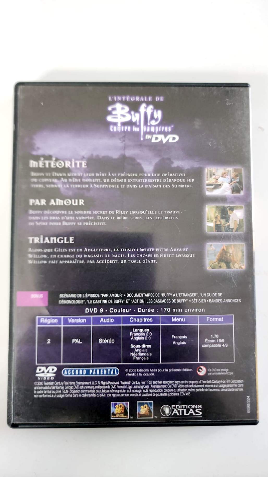 Buffy contre les Vampires – Intégrale Saison 5 – DVD 3 (Ep. 9 à 11) | Éditions Atlas • 20th Century Fox