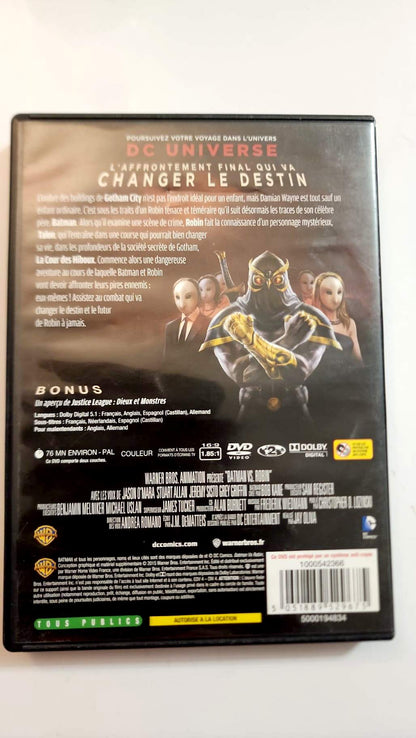 Batman vs Robin – DVD DC Universe – Warner Bros – Film d’animation