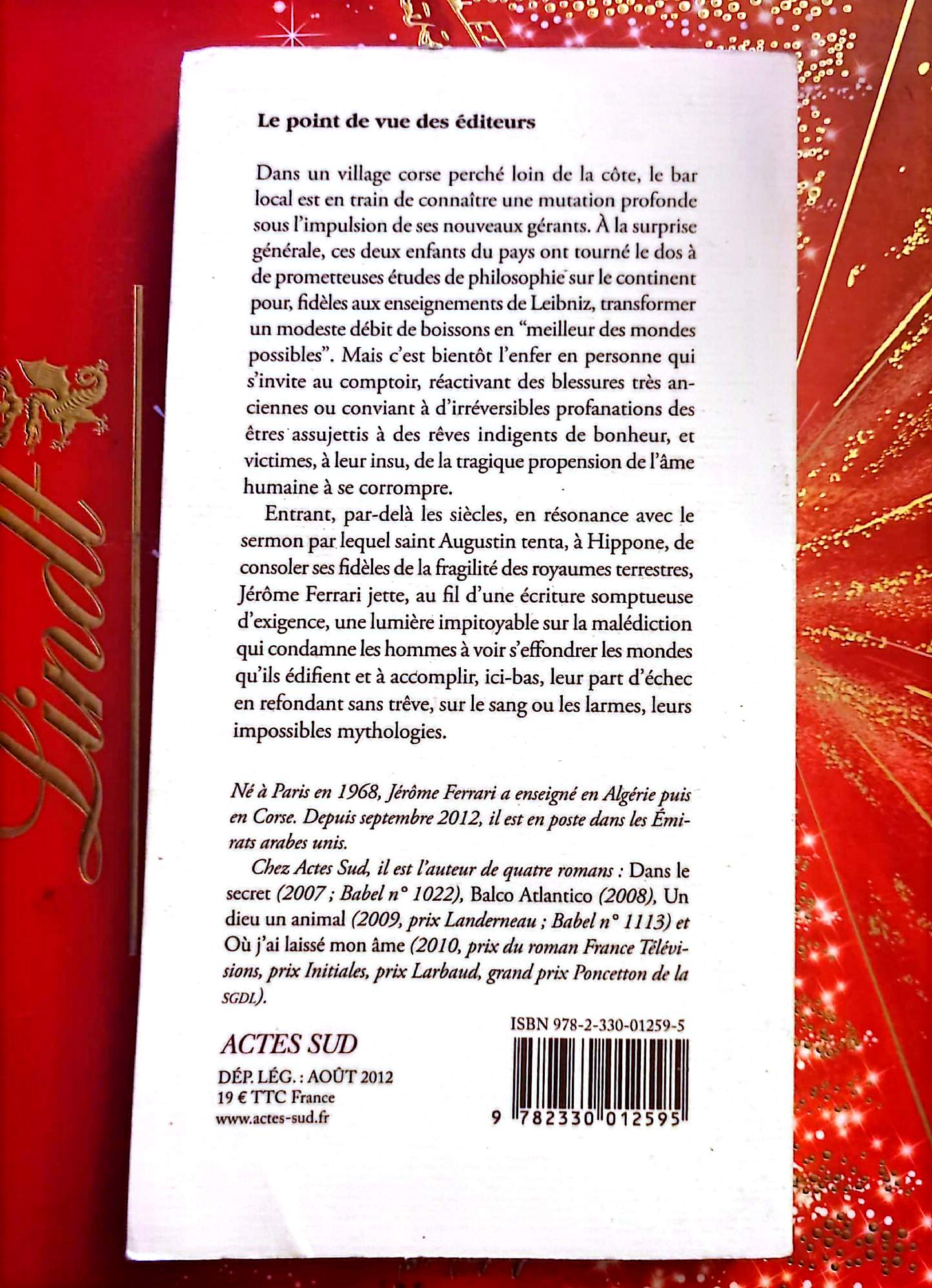 Le sermon sur la chute de Rome – Jérôme Ferrari – Roman Littéraire – Livre Broché