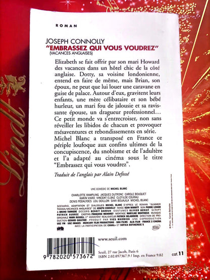 Embrassez qui vous voudrez (Vacances anglaises) – Joseph Connolly – Roman – Livre Broché