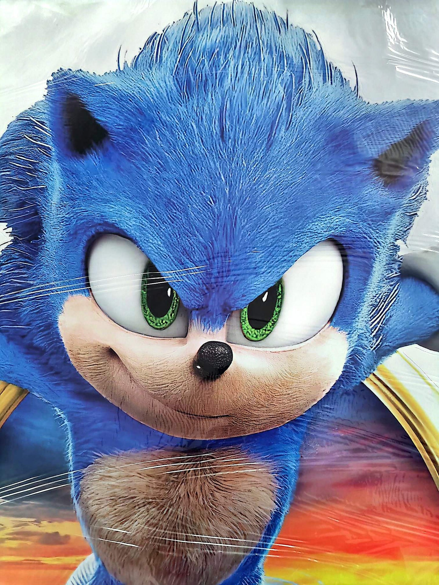 Sticker mural SONIC hérisson bleu 90x60 cm – Décoration murale chambre gamer enfant et ado