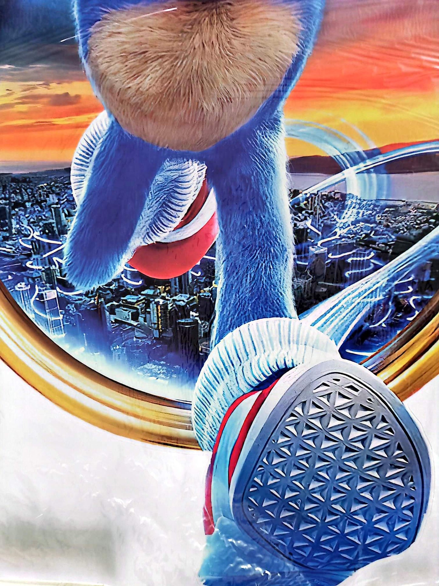 Sticker mural SONIC hérisson bleu 90x60 cm – Décoration murale chambre gamer enfant et ado