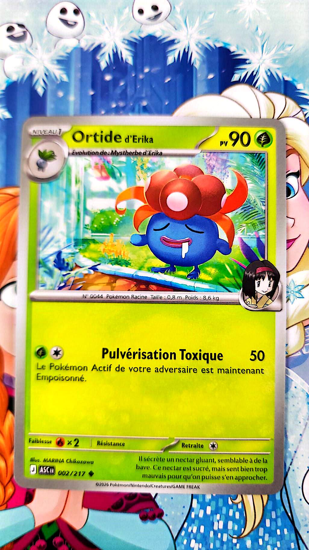 Carte Pokémon Ortide d’Erika 002/217 – Carte Évolution Plante TCG Française