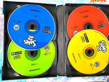 Les Sims 2 Jeu PC CD-ROM Complet 4 Disques Clé d’Installation Déjà Utilisée Simulation de Vie EA Games