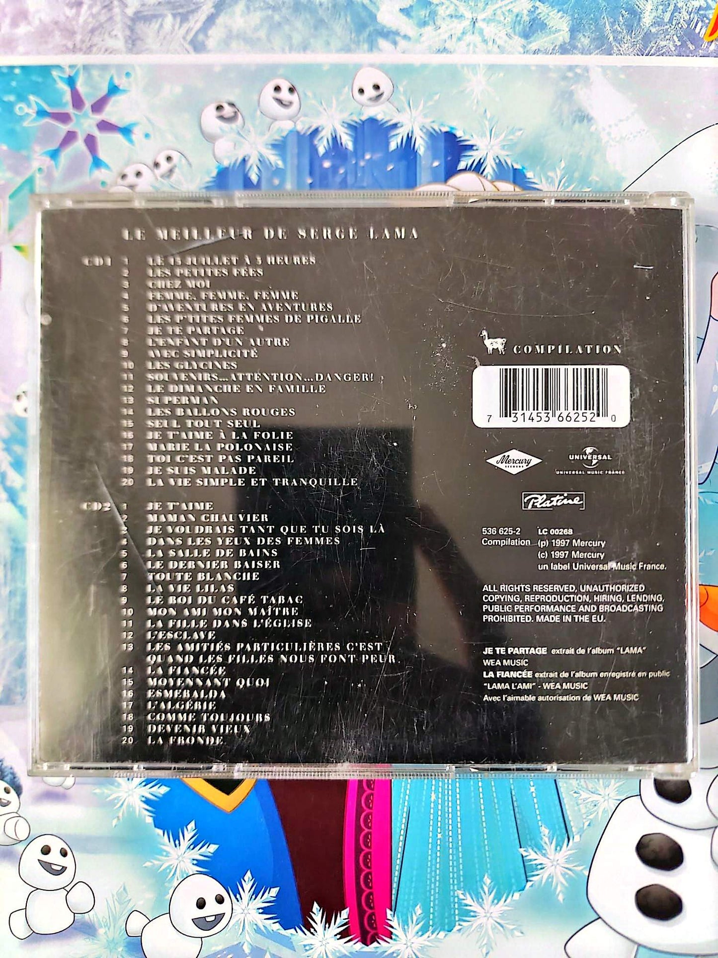 : Le Meilleur de Serge Lama CD Audio Compilation Française 2CD Dont 1 CD Manquant Chanson Française