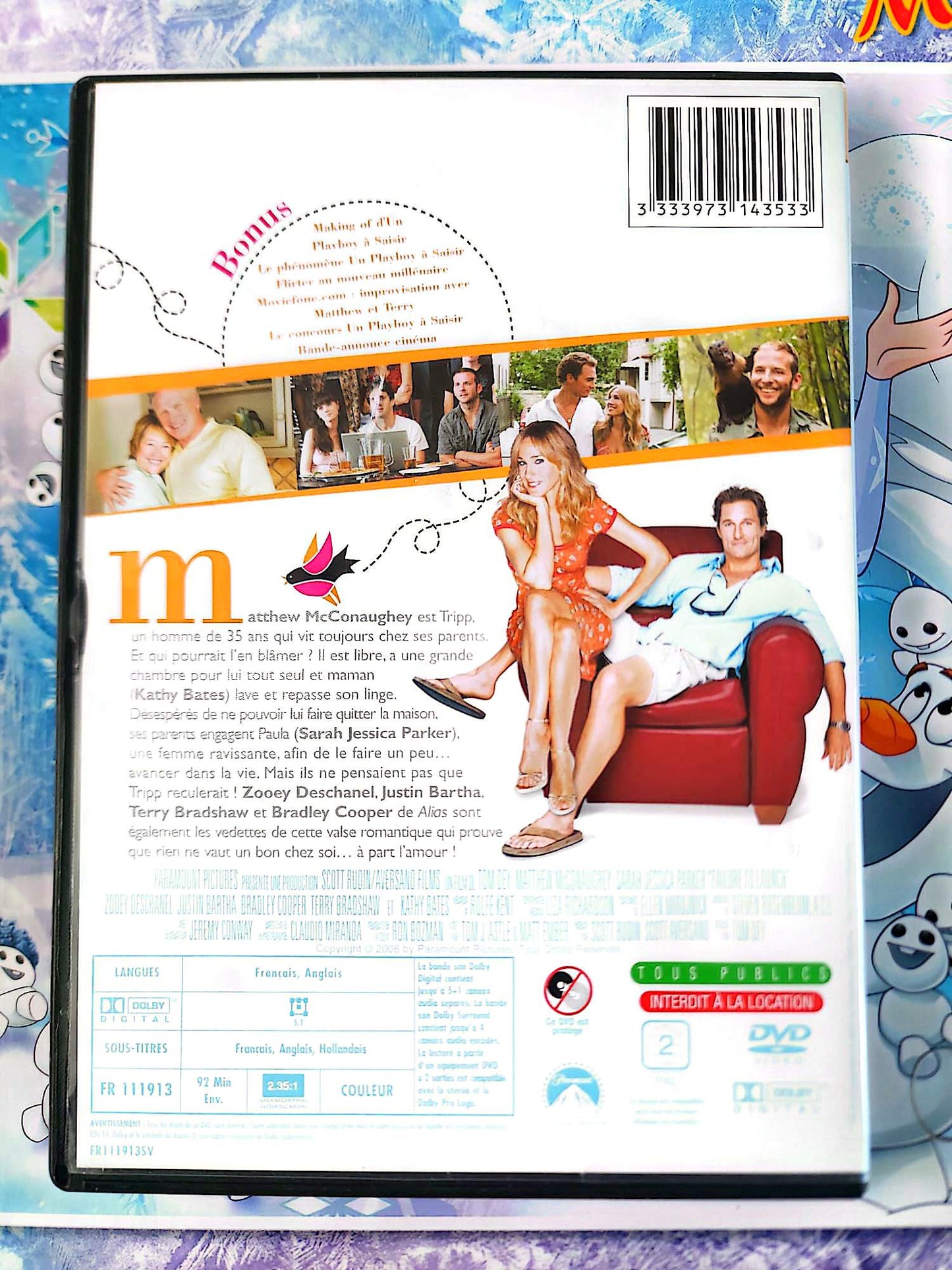 Playboy à Saisir DVD Comédie Romance Matthew McConaughey Sarah Jessica Parker Français Anglais