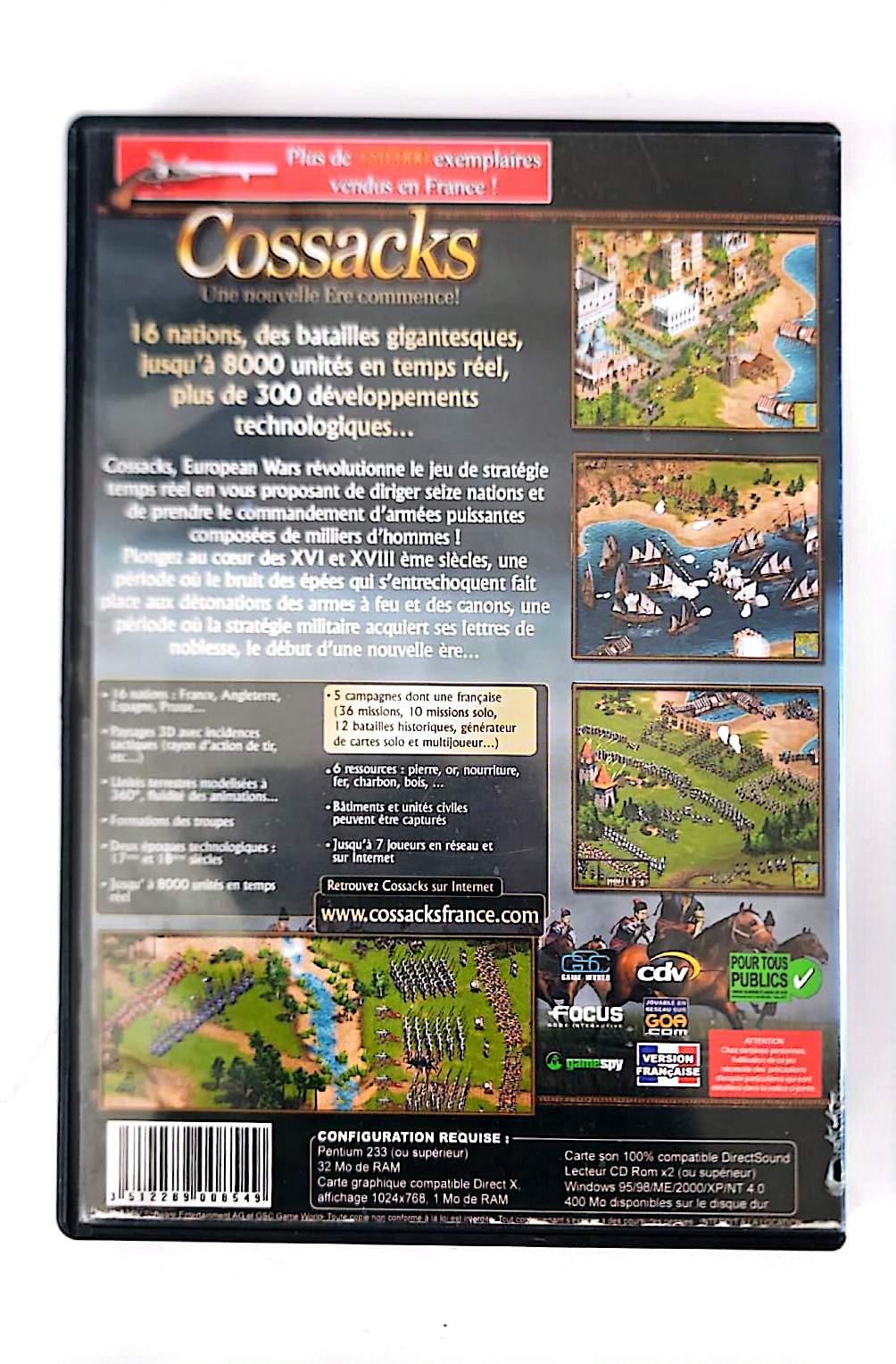 Cossacks : European Wars – Jeu PC CD-ROM – Focus Home Interactive – Stratégie Temps Réel – Version Française