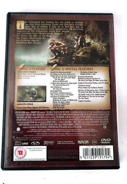 El Señor de los Anillos: Las dos torres – DVD 2 discos | Peter Jackson | Elijah Wood, Viggo Mortensen | Tolkien Fantasy | Zona 2 | Ocasión buen estado