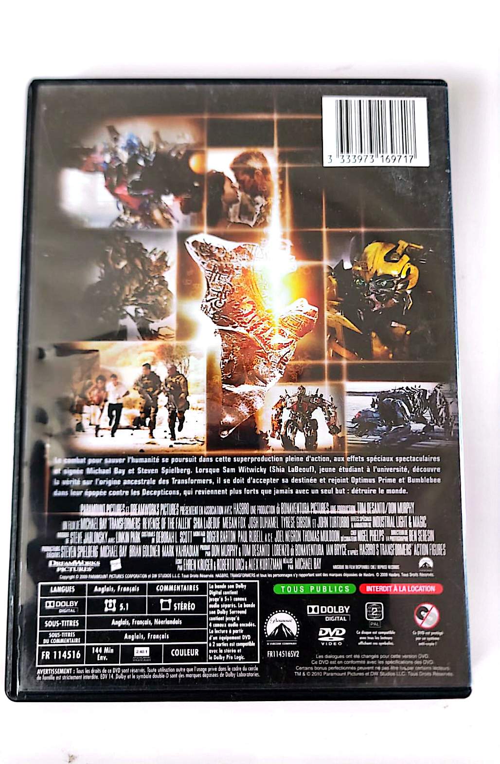 Transformers 2 : La Revanche DVD – Film Action Science-Fiction – Shia LaBeouf, Megan Fox – Édition Française